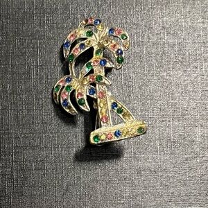 Colorful Palm Tree Brooch